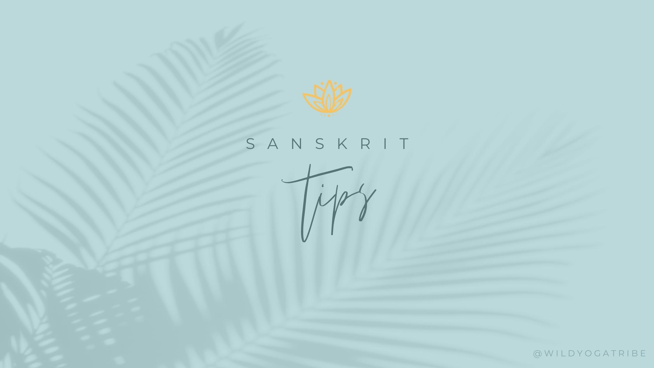Sanskrit Tips